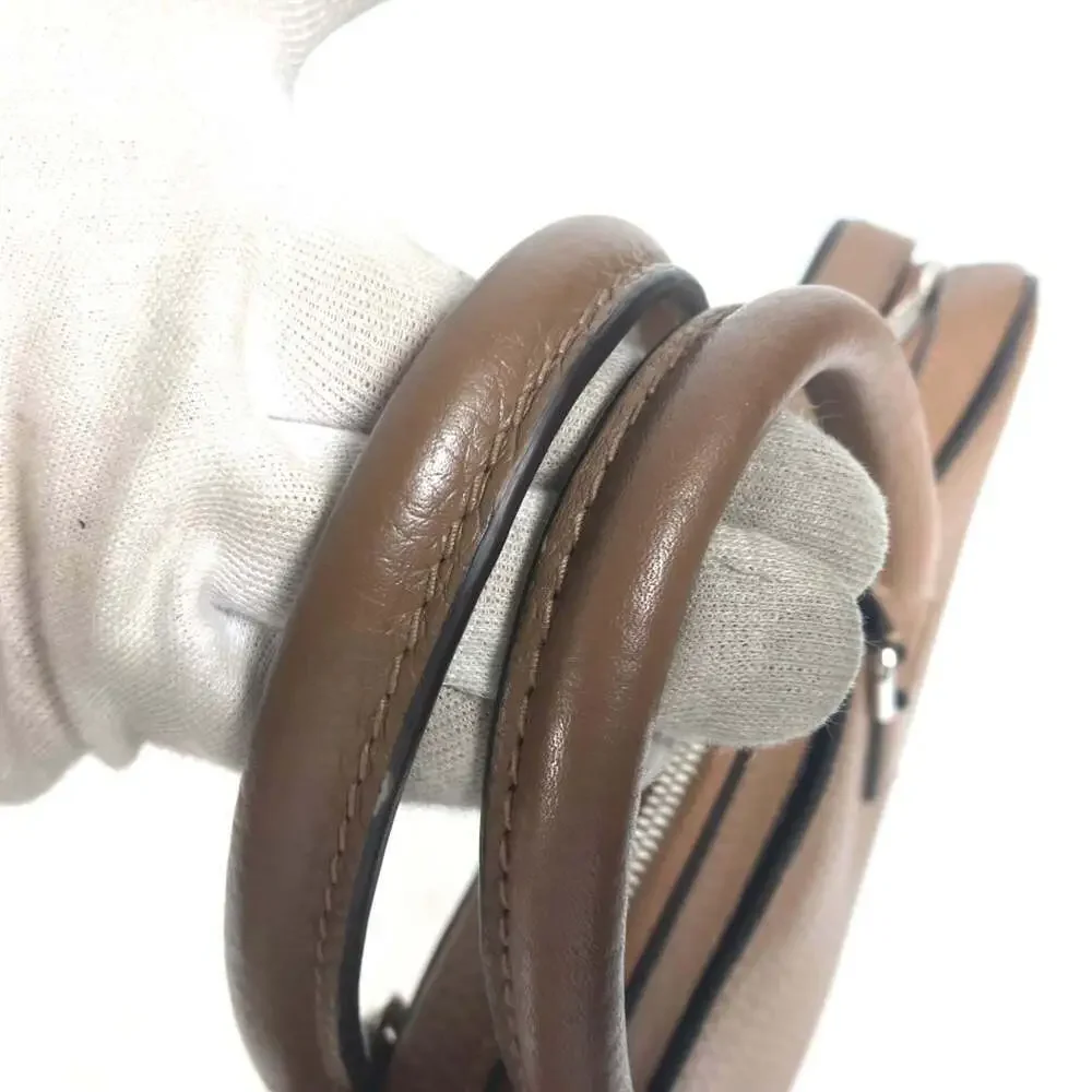LOUIS VUITTON Brown Leather Tote Bag